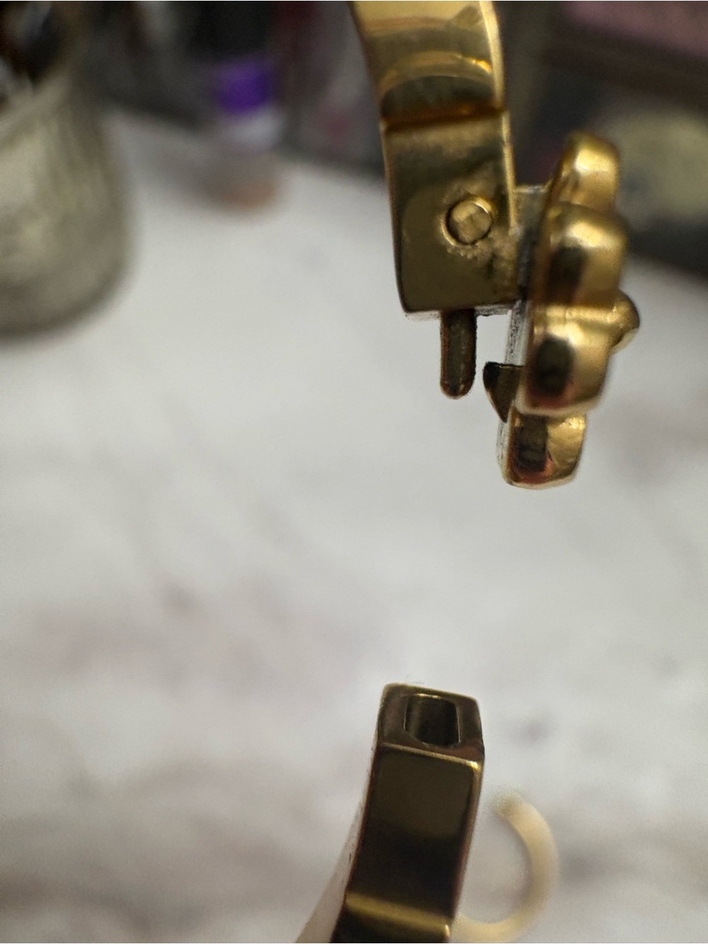 kate spade Gold-Tone Clover Bangle with Leopard Inlay & Earrings Set - Picture 3 of 12